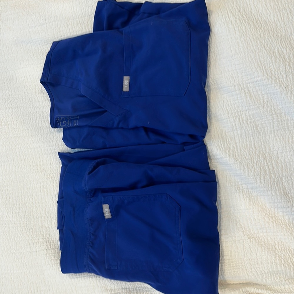 XS scrub set royal blue
